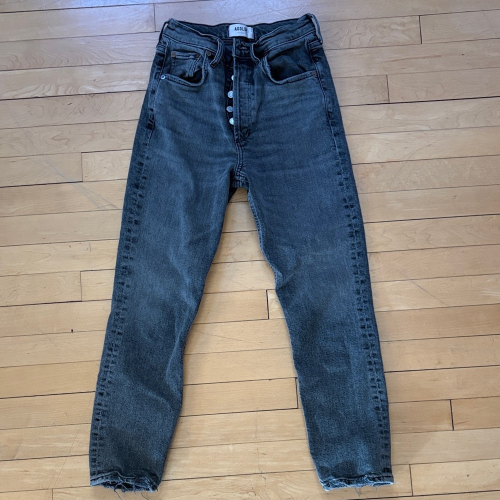 Agolde Riley Crop Women's Grey Jeans